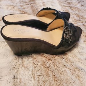 Womens Coach Wedge Sandals 7.5